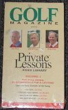 Golf Magazine Private Lessons Vol. 2 Trouble Shots, Vol.3the Short Game, Vol 4 Putting the Game Within a Game