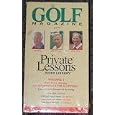 Golf Magazine Private Lessons Vol. 2 Trouble Shots, Vol.3the Short Game, Vol 4 Putting the Game Within a Game