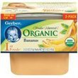 Gerber 1st Foods Tender Harvest Organic, Bananas, 2-Count, 2.5-Ounce Units (Pack of 8)