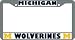 Michigan Wolverines Chrome License Plate Frame - SET OF 6 - Sports Merchandise