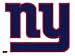 New York Giants 3 x 4 inch Static Cling Decal
