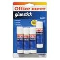 Office Depot(R) Glue Sticks, 0.32 Oz., Clear, Pack Of 4