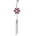 PAMELA ANDERSON Red GROOVY FLOWER Dangle Belly Ring
