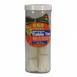 Assorted Cable Tie Canister, 650 Pc