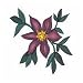 Purple Flower Temporary Tattoo 2x2