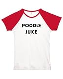 POODLE JUICE on Fitted Ladies Cap-Sleeve Baseball T-Shirt (in 6 colors)