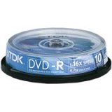 TDK 4.7GB DVD-R 16x Scratchproof 10pk