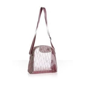 Christian Dior pink diorissimo canvas and plastic small shoulder bag