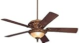 Emerson Fans CF120GCK Basque Ceiling Fan Golden Crackle With Walnut / Mahogany Blades