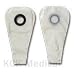 Search : Karaya 5 Drainable 12" Pouch with Pre-Cut Karaya Barrier - 2" Stoma - Transparent - Box