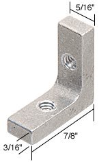 CRL 5/16 Tub Enclosure and Sliding Shower Door Corner Brackets - Bulk Package