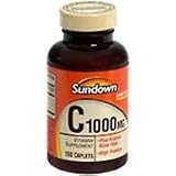 Sundowns Vitamin C 1000 Mg Supplement Caplets with Rose Hips - 100 Caplets