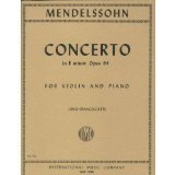 Mendelssohn Felix Concerto in e minor Op 64 Violin and Piano by Zino Francescatti - International