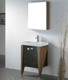 IMAGE OF Madeli MP9-24-030-TL Faenza-24-TE Faenza Medicine Cabinet in Walnut with Beveled Mirror