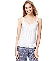 Limited Collection Sequin Embellished Vest Pyjama Top