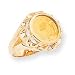 14k 1/20th Panda Coin Ring - Size 6