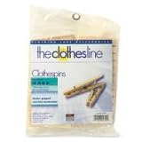Clothes Pins Old-Fashioned Wood w/ Spring Action Pack of 50 Wooden Clothespins by Whitney Design