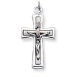 Sterling Silver Crucifix Pendant with 20 Inch Sterling Silver Chain