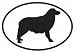 Border Collie Sticker (Black/White, 5' x 3.5' )