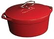 Lodge Enameled Cast-Iron 5-Quart Dutch Oven, Patriot Red