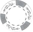 25 Clay No Metal Insert Clay Composite Crown Wheatear 11.5 gram Poker Chips, White