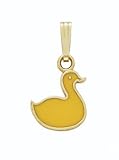 14K Enamel Yellow Duck Pend - GH16387