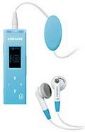 Electronics: Samsung YP U3JQL 2GB USB Digital Audio player with FM Radio  Blue 