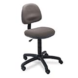 Precision Desk Height Swivel Chair, Dark Gray Fabric