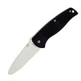 Training Knife, Black Handle w/Black Grip Inserts, No Edge - Training