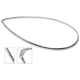 Italian Sterling Silver 4 MM Omega Chain 16