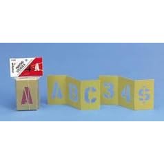 Stencils, Painting Set, Gothic Style, 2" Caps. A-Z and number 0-9, Heavy Board PIC01555