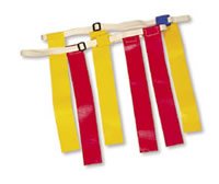 RED TRIPLE THREAT FLAG FOOTBALL BELT SIZE LG