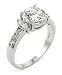 CUBIC ZIRCONIA RINGS WITH ROUND CUBIC ZIRCONIA CENTER STONE