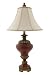 Estonia And Burgundy Table Lamp With Silk Shade