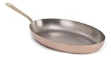 World Cuisine 45234-30 Oval Copper Frying Pan Dia. 11-7/8 Inch