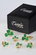 Irish Clove Cufflinks and Studs in Gold Setting