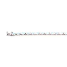 Lab Opal Bracelet STERLING SILVER .925 Oval by Toltec Trading Company