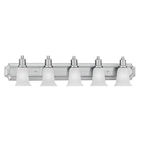 Thomas Lighting SL7525-78 Mt. Britton - Five Light Bath Fixture, Brushed Nickel Finish with Etched Glass