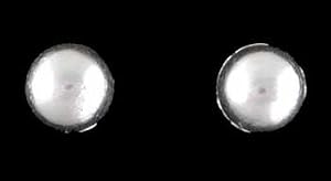 Southwestern Native American Handmade Domed Post Earrings in Sterling Silver, #1870