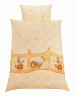 Julius Zöllner 85000 1581 9 – Bettwäsche, 80/80 und 35/40 – Kuschelbär apricot