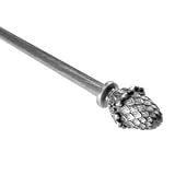 BCL Product Sourcing 58CN86S Pine Cone Curtain Rod- Antique Silver Finish- 86-inch to 120-inch- 0.62-inch Diameter Pole