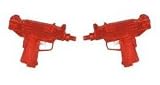 Red Kids Water Squirt Gun - Uzi Design - 2 Pack