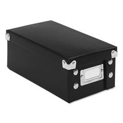 Idea Stream SNS01573 Snap N Store Collapsible Index Card File Box Holds 1,100 3 x 5 Cards, Black