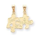 14k 2pc BEST FRIEND PUZZLE Charm