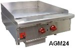 24 in Heavy Duty Countertop Gas Griddle, 1 in Polished Steel Plate, LP