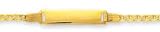 14k Yellow Figaruchi Link Childrens ID Bracelet - 6 Inch