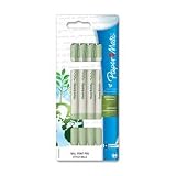 Paper Mate Products - Biodegradable Pen, 1.0mm Point, 4/PK, Blue Ink, GN/WE Barrel - Sold as 1 PK - Pen is made from exclusive biodegradable material to contribute to a reduced carbon footprint and petroleum usage. The biodegradable components are made from an exclusive corn-based material, an annually renewable resource, to produce less waste and more compost. Components biodegrade in soil or home compost in about a year. Pen design features a textured grip, retractable point and pocket clip to