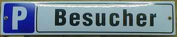 Emaille Schild Parkplatz Besucher Parkplatzschild