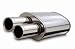 Street Performance Stainless Steel Muffler 5 x 8 in. Oval Body 2.25 in. Inlet 14 in. Body/23.5 in. Overall L 7 in. Tip L 3 in. Tips Straight Cut Double Wall Polished