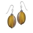 .925 Silver & Tiger's Eye Oval Earrings